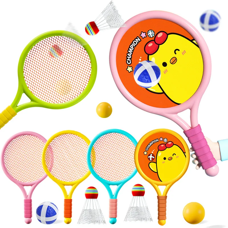 Racchetta da Tennis per bambini racchetta da Tennis per il tempo libero giocattoli sportivi all'aperto racchetta da Badminton Set di giocattoli sportivi interattivi per l'asilo