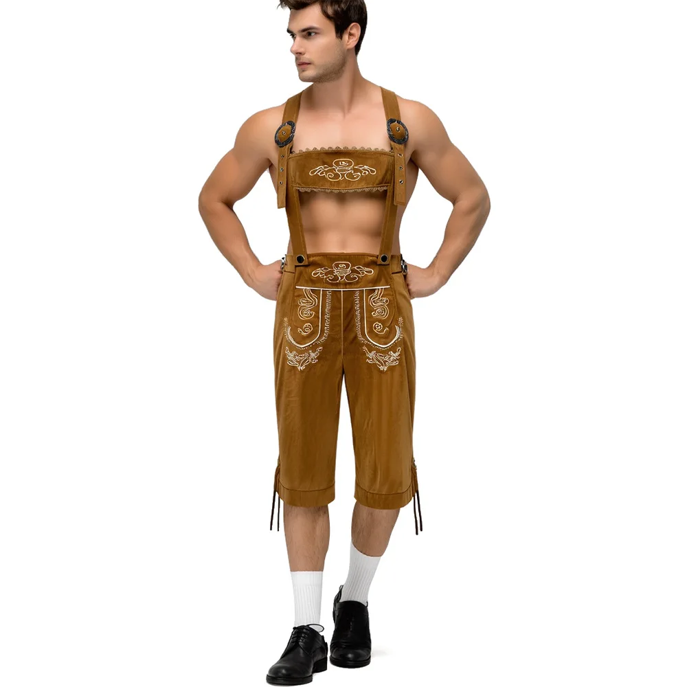 2025 Monos del Festival de la cerveza de los hombres de Oktoberfest de Munich Pantalones de tirantes de cerveza tradicionales bávaros para hombres Carnaval Halloween