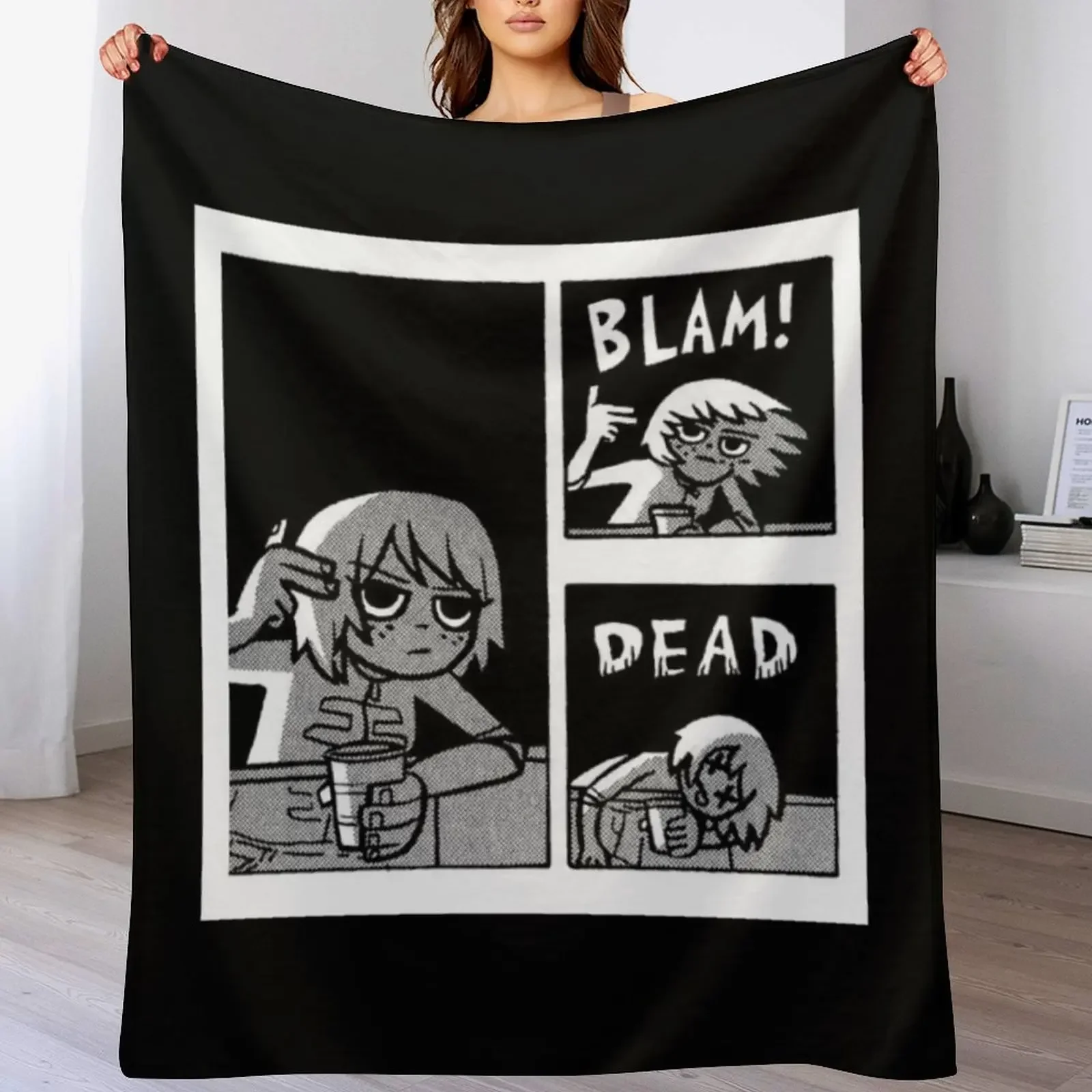 

Kim Pine BLAM! DEAD Throw Blanket Durable Warm Blanket for Daily Home Use