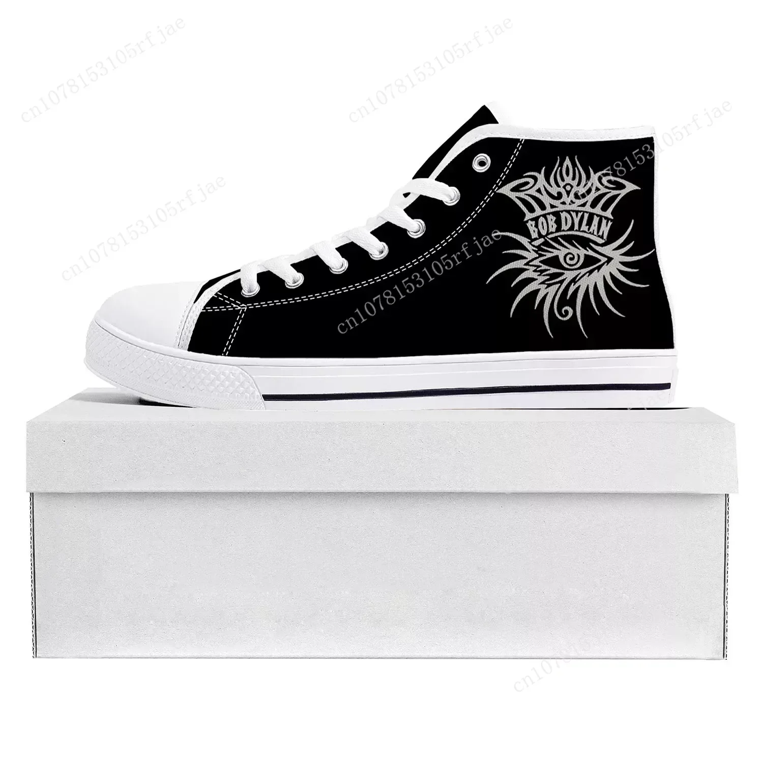 Bob Dylan Rock Singer Songwriter Art High Top High Quality Sneakers Mens Womens Teenager Canvas Sneaker Couple Shoe Custom Shoe