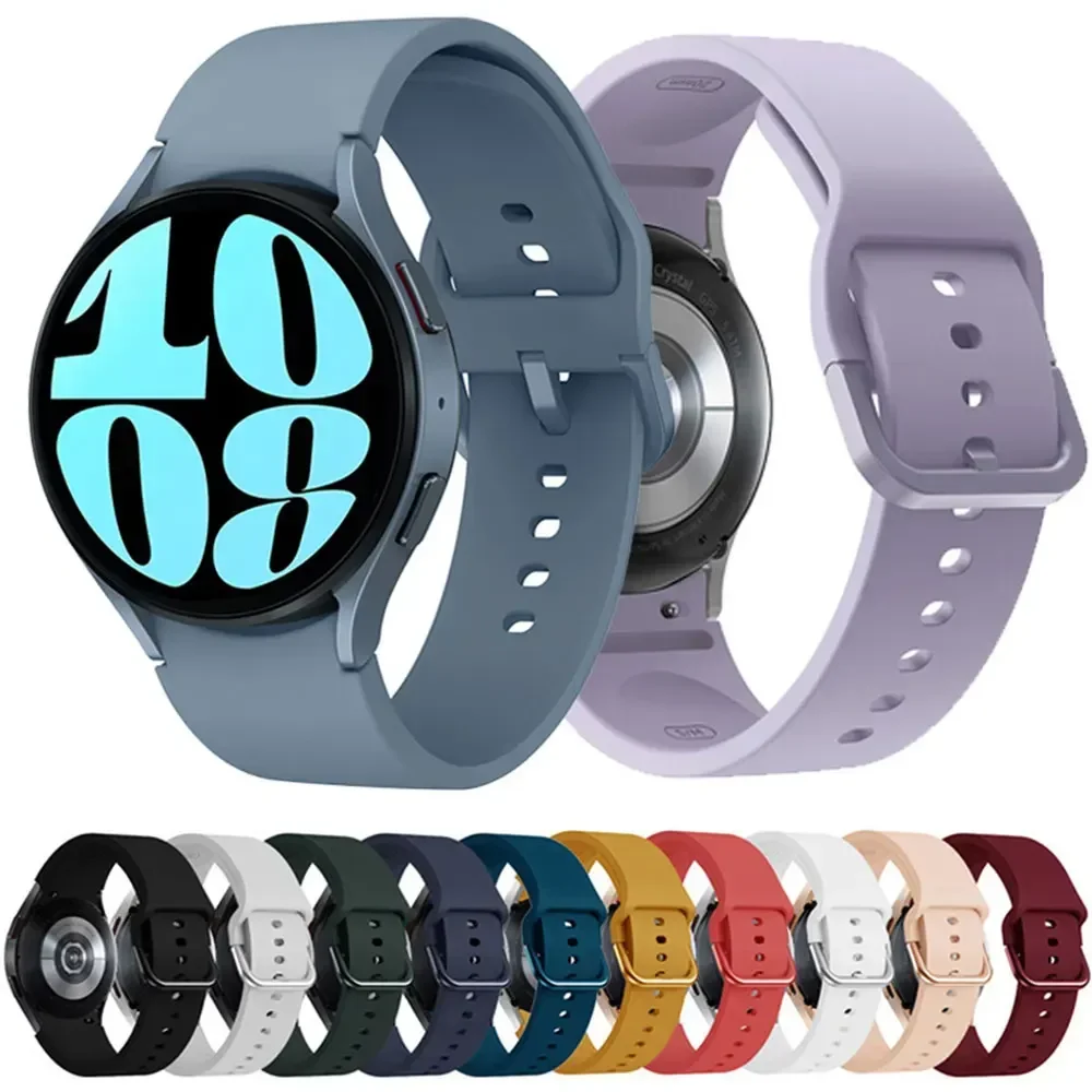 20mm watch Strap For Samsung Galaxy Watch 5/4 44mm 40mm band Silicone Bracelet Galaxy Watch 6 classic 5 pro 46mm 45mm 47mm 43mm