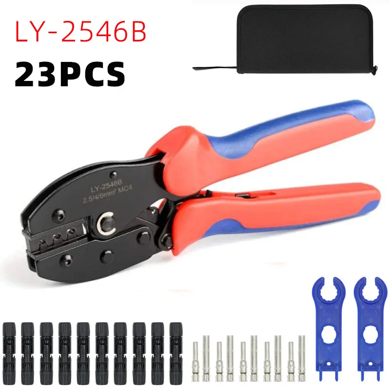 Photovoltaic Crimping Pliers LY-2546B Solar Photovoltaic Connector Crimping Pliers Multifunctional Set 2.5/4/6MM2 Crimping Tool