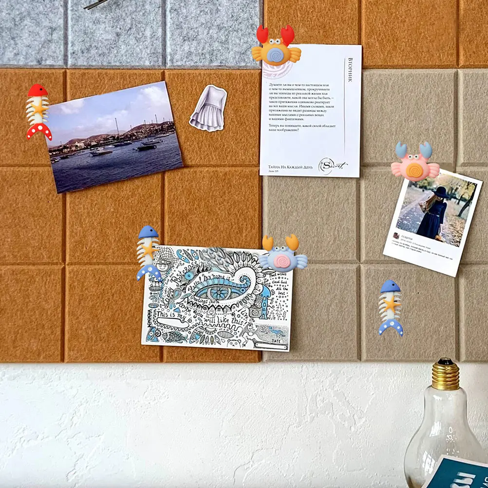 

25pcs Ocean Resin Thumbtacks Crab Fishbone Shaped Pushpins Multipurpose Bulletin Board Decorative Office