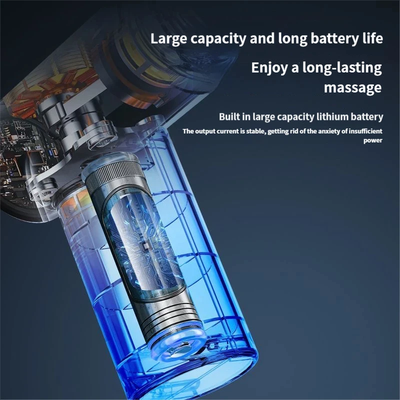 깊은 근막 근육 이완을 위한 6단 마사지 건, 신체 및 목 마사지기, 전기 피트니스 장비, 소음 감소, 수타