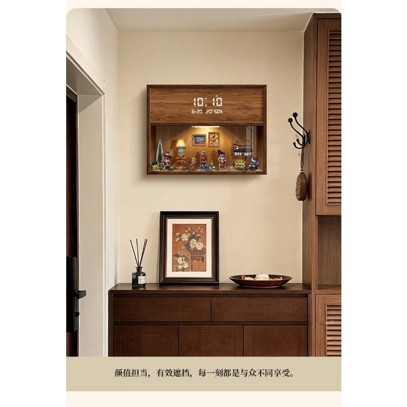 Storage meter box decorative painting with dustproof luminous figure display stand perpetual calendar electronic clock