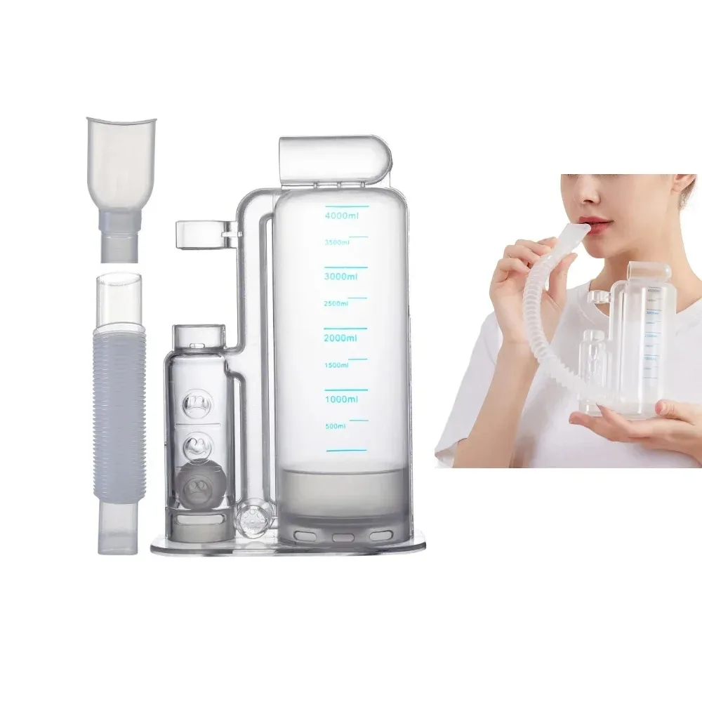 Medical Breathing Exerciser Expiratory Exercise Lung Respiratory Fitness High Altitude Training Incentive Spirometer 4000ML New