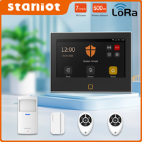 Staniot LoRa Version 7 inch Security Alarm System WiFi 4G Tuya Smart Home Burglar Kit 500m Transmission Distance Built-in Siren