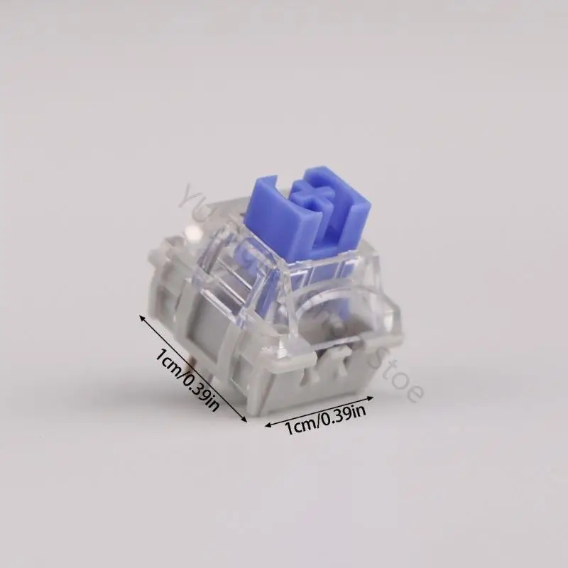 96BA V2 Tastaturschaltermodul für DIY-Reparatur mit transparentem Gehäuse und blauem Stiel – Detail 6