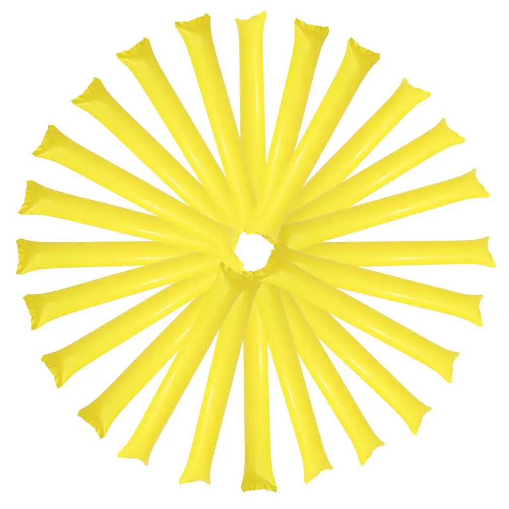 30pcs Inflatable Cheer Sticks Sports Event Party Favors Stadium Noisemakers Yellow Boom Sticks Clappers