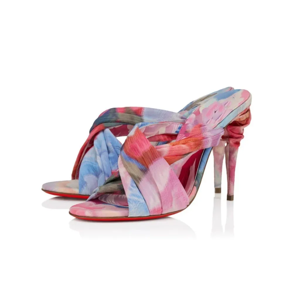 

Summer Fine High Heel Women's Spiked Open Toe Cool Slippers, Fashion Party Walking Show Ladies Wedding 34-44 Size Sandals