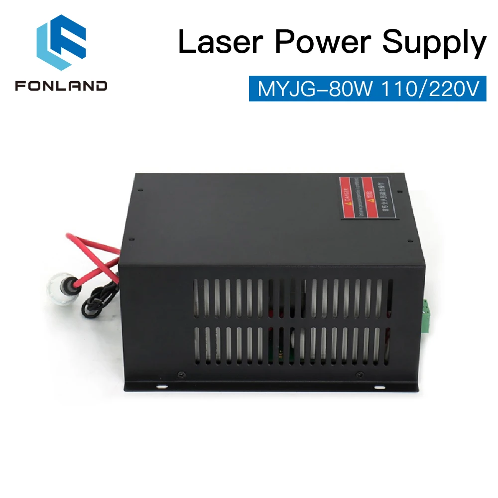 FONLAND 80 واط CO2 مصدر طاقة الليزر MYJG-80W 110 فولت/220 فولت لآلة قطع النقش على أنبوب الليزر شحن سريع