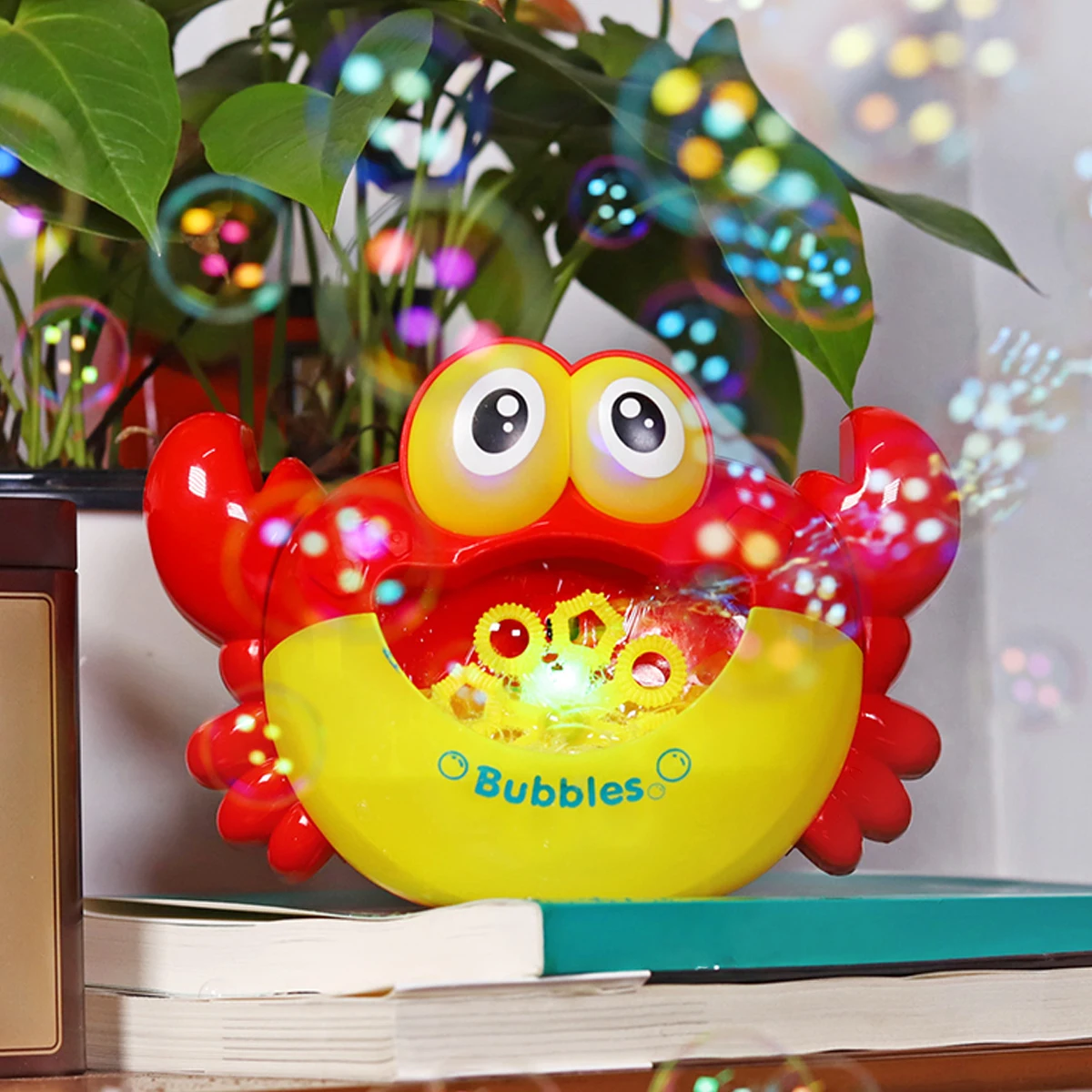 

Crab Shape Automatic Bubble Machine Bubble Blower Maker with 1 Bottle Bubble Water Party Summer Outdoor Toy without