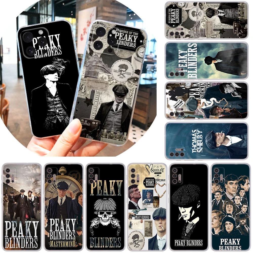 P-Peaky B-Blinders Soft Case for Moto G41 G32 G41 G23 G50 G51 G60 G7 G8 Power G71 G9 Play Plus P40