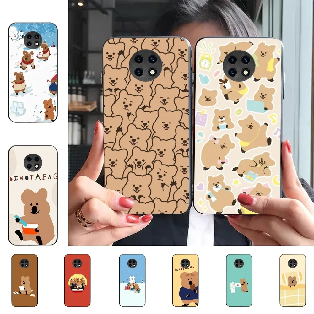 cute P-Persimmon B-Bear Phone Case For Redmi Note 4 X 5 A 6 7 8 Pro T 9 Pro 9S 10 Pro 11 Pro 11S 11Epro PocoM3pro