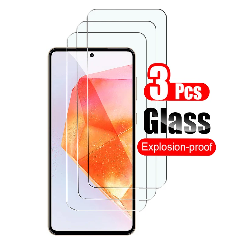3Pcs Tempered Glass for Samsung Galaxy C55 5G Screen Protector Protective Film 9H Shockproof Anti-scratch Glass Guard Clear