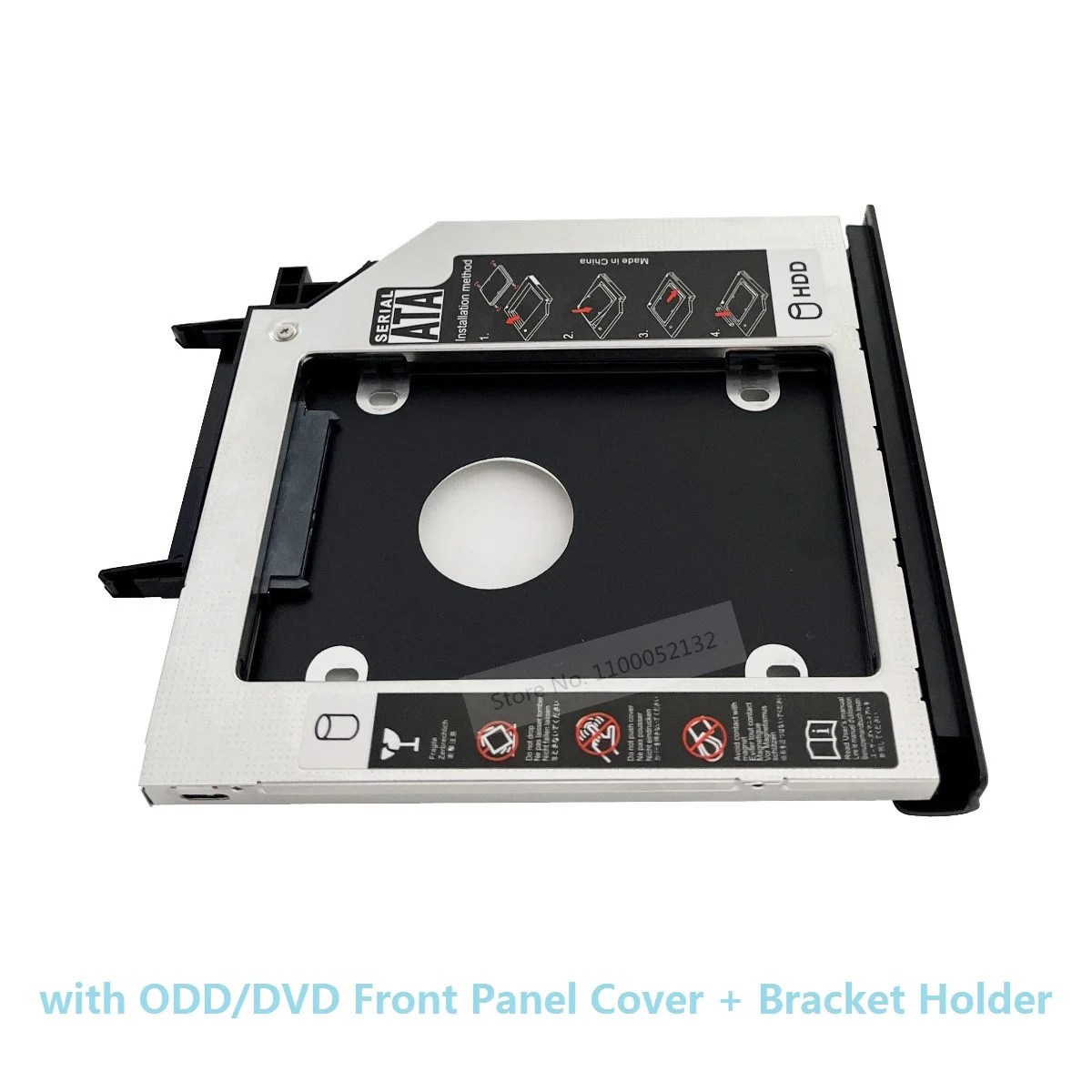 with Front Panel 9.5mm 2nd 2.5 SSD HDD Hard Drive Optical bay Caddy Frame Bracket Adapter for Lenovo IdeaPad Y500 Y500N Y510P