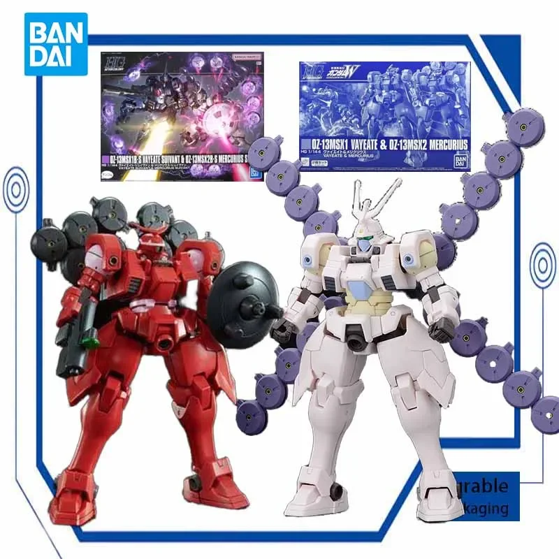 Bandai Original MODEL KIT GUNDAM HG 1/144 Anime Action Figure VAYEATE&MERCURIUS  Assembly Model Toys  Model Gifts For boys