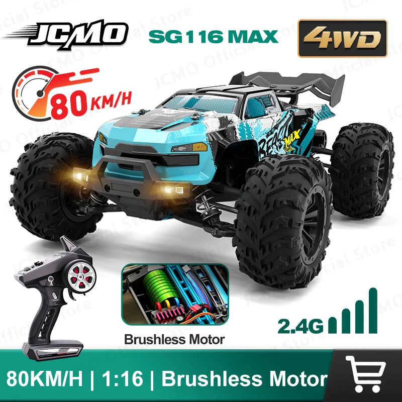 SG116MAX 80KM/H 高速 RC カーブラシレス 4WD オフロードドリフトリモートコントロールカー 1:16 プロレーシングカー SG116PRO 40KM/H