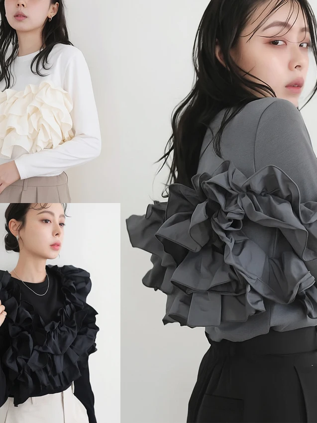 

Женская хлопковая футболка Long Sve с кружевной отделкой и тяжелой вышивкой, осенний новый повседневный топ без рукавов Faion для поездок на работу