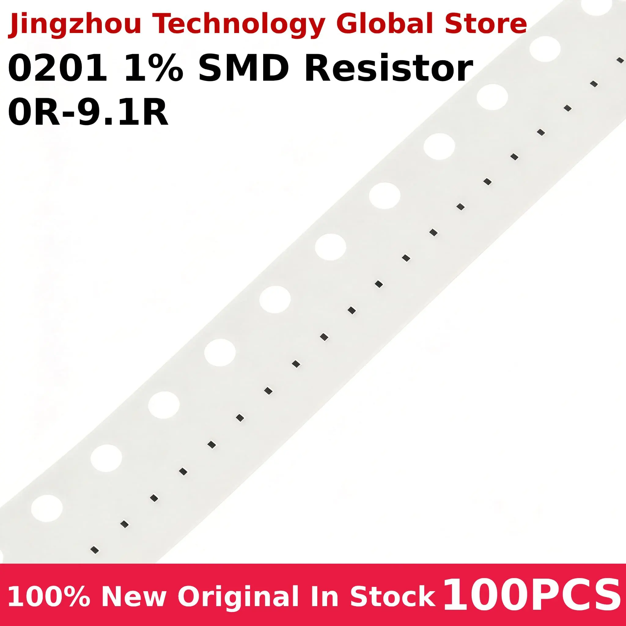 100PCS 0201 1% SMD Resistor 0R 1.5R 2R 2.4R 3R 3.6R 4.3R 5.1R 5.6R 6.2R 6.8R 7.5R 9.1R 100% New Wholesale