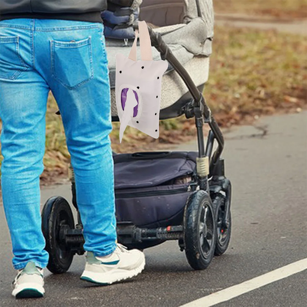 2pcs Wet Wipe Hanging Bag For Stroller Waterproof Baby Wipe Dispenser Large Capacity Travel Tissue Holder Car Seat Mount Wipes