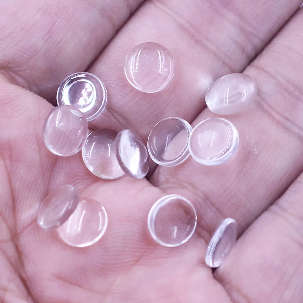 300Pcs Transparent Clear Round Glass Dome Seals Cabochon Fashion Jewelry DIY Finding 8mm(3/8