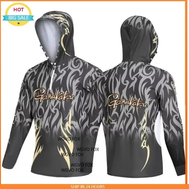 Atmungsaktive Angelkleidung Mantel Westen Kleidung Langarm Angelkleidung Coole, schnell trocknende Anti-UV-Jacke Sport Sonnenschutz