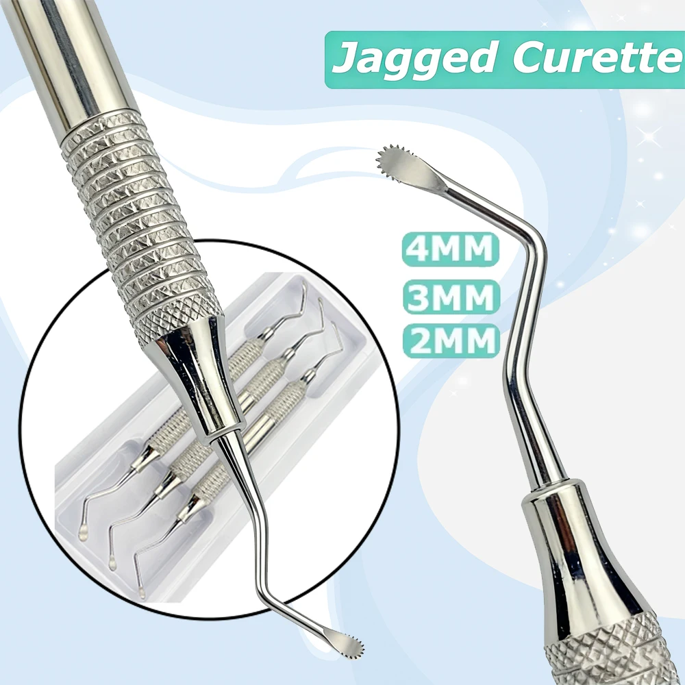 

Dental Bone Curettes Double Ended Stainless Steel Instrument for Periodontal and Socket Debridement