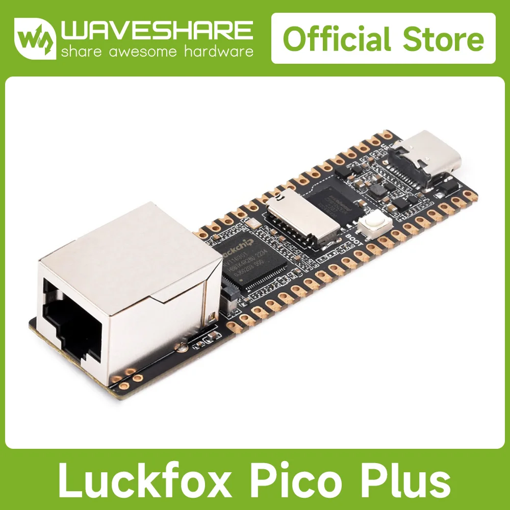 

Waveshare LuckFox Pico Plus RV1103 Linux Micro Development Board Integrates ARM Cortex-A7/RISC-V MCU/NPU/ISP Processors