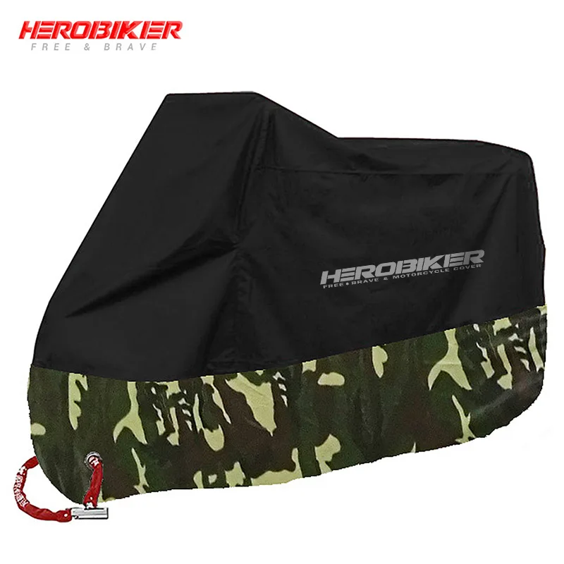 

Herobiker Motorcycle Cover Universal Outdoor UV Protector Scooter All Season Waterproof Bike Rain Dustproof