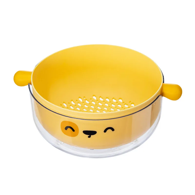 Double Layer Vegetable Washing Basket Kitchen Fruit Filter Drain Basket New Household Dish Strainer 5