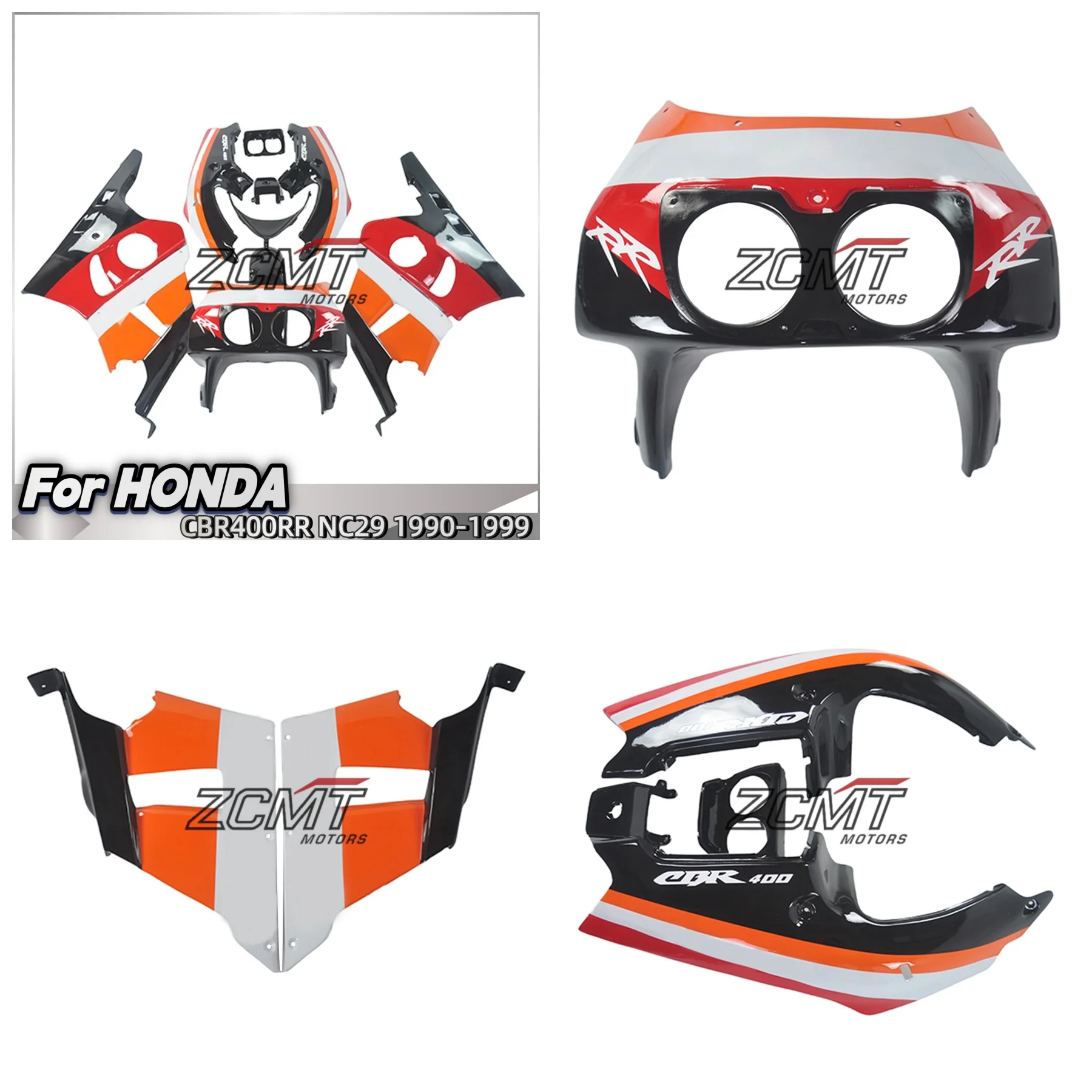 

For Honda CBR400RR NC29 1990-1999 ABS Motorcycle Fairing Set Bodywork Panel Kit CBR 400 RR CBR400 RR NC 29 1991 1992 1993 1994