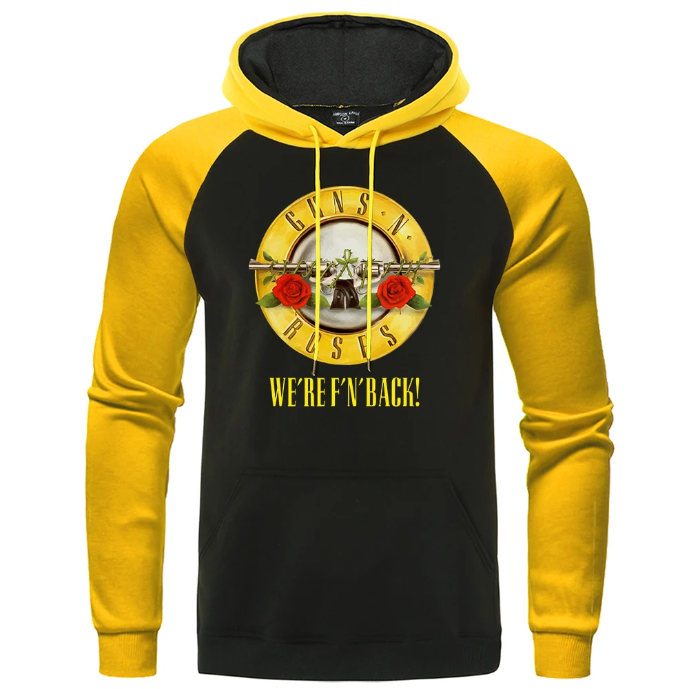 Guns N\' Roses Appetite For Destruction Felpe con cappuccio da uomo Moda Harajuku Abbigliamento da strada Autunno Felpa in pile Raglan Felpa con