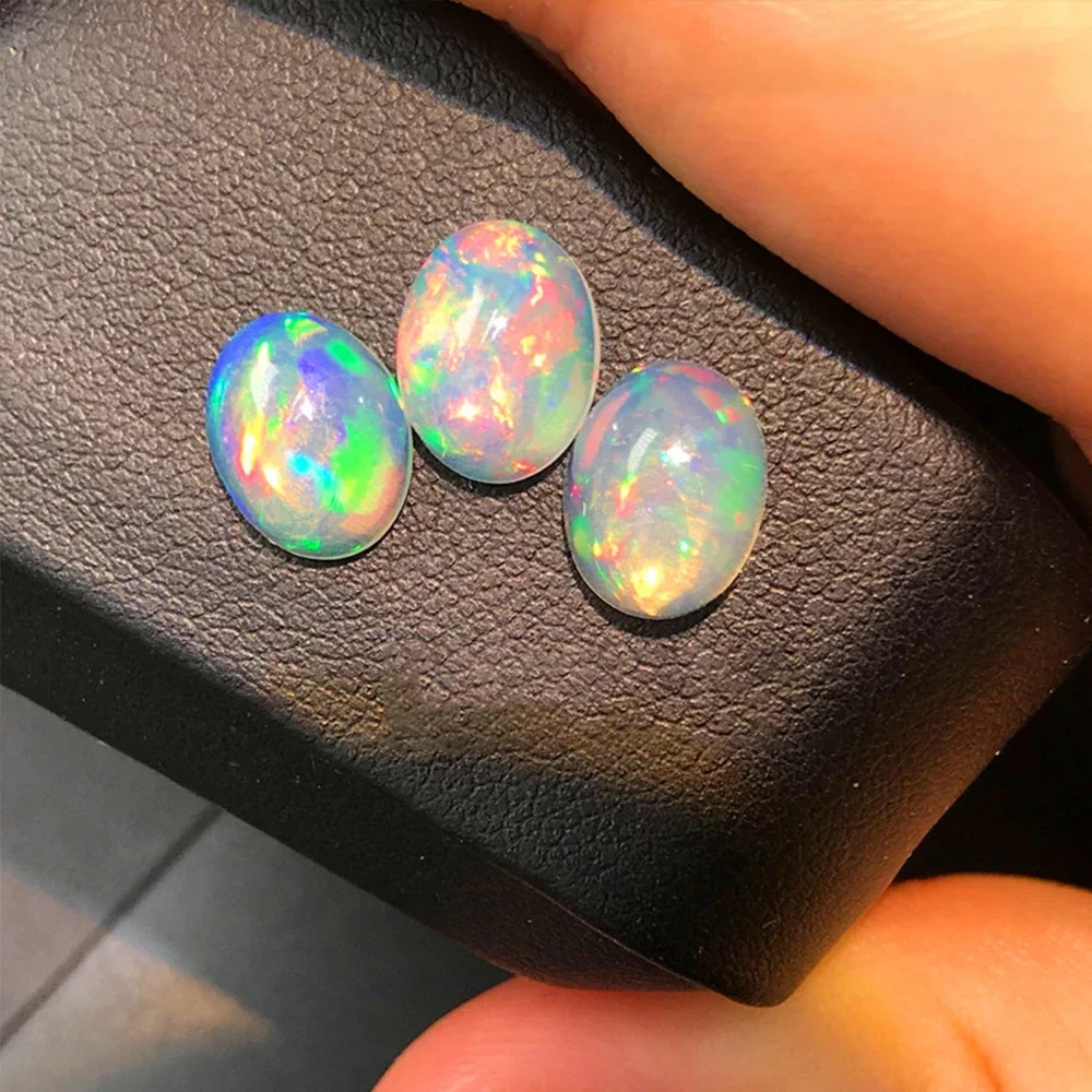 7*9 مللي متر العقيق الطبيعي الريكي شفاء شبه دائرة طقم مجوهرات-أوبال حلقة أقراط قلادة-الطاقة الروحية الأحجار الكريمة اكسسوارات #3