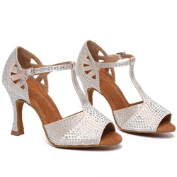 Latin Dance Shoes High Heels Women Dance Shoes Girls Jazz Boots Wedding Shoes 9cm Ballroom Dance Sandals Trend 2023 JuseDanc