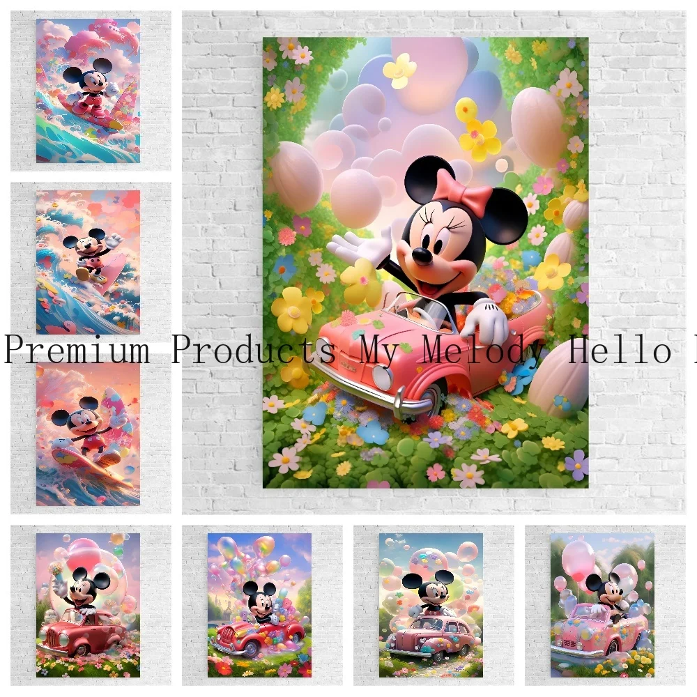 

Mickey Mouse Art Poster Disney Anime Picture Print Canvas Painting for Kids Living Room Home Wall Decor Cuadros Home Decor Gift