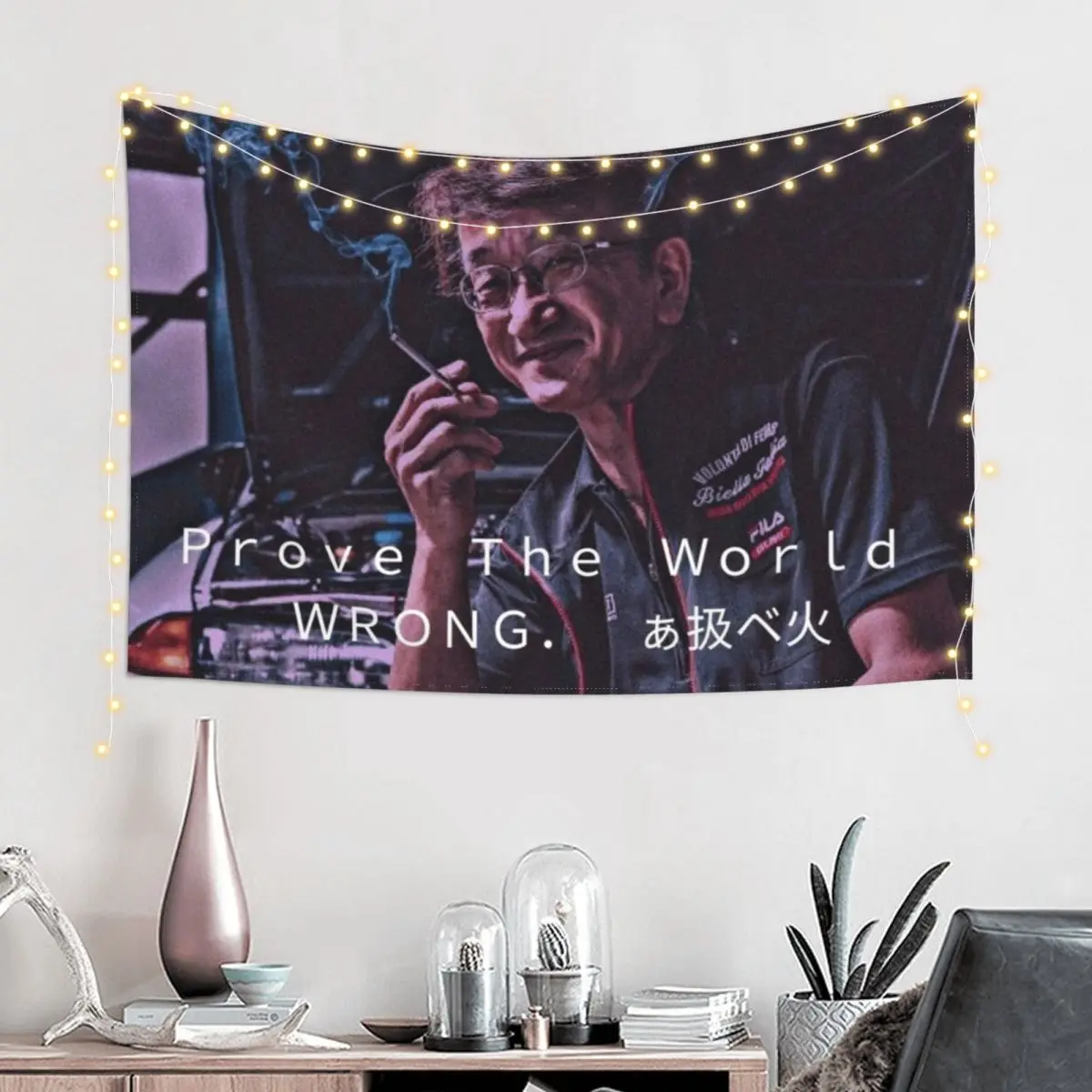 Smokey Nagata prove the world wrong quote Tapestry Wall Decor Wall Carpet Aesthetics For Room Tapestry