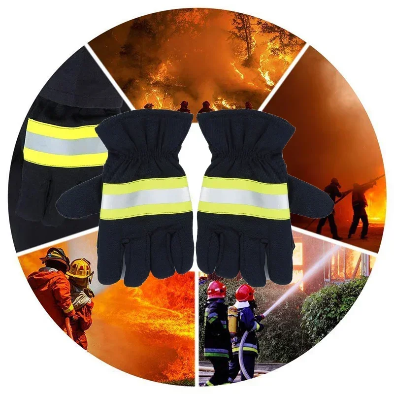

NEW Protection Gloves Heat-resistant Non-slip Wear-resistant Gloves F0L6 Fire Fighting Protective Gloves Safety Gloves