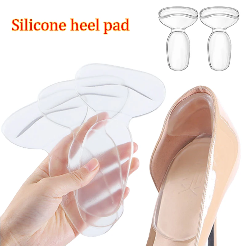 1Pair Women Silicone Gel Insoles Heel Spur Pain Relief Foot Cushion High Heels Half Insole Antiwear Protector Stickers Shoe Pads