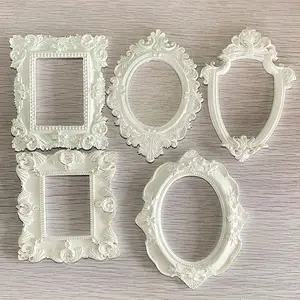 Alat peraga pemotretan bingkai foto kecil emas mini Alat peraga pose anting seni kuku timbul bingkai foto gaya Eropa retro Alat peraga pose 6 bingkai foto mini penjualan terbaik - №