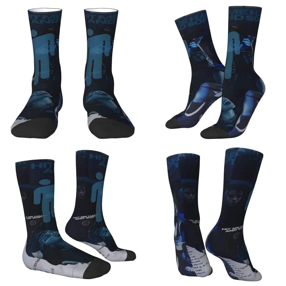 جميع المواسم طاقم جوارب ضربني الصلب والناعم ألبوم الموسيقى الجوارب مضحك الجوارب الطويلة اكسسوارات للرجال النساء هدايا عيد الميلاد #2