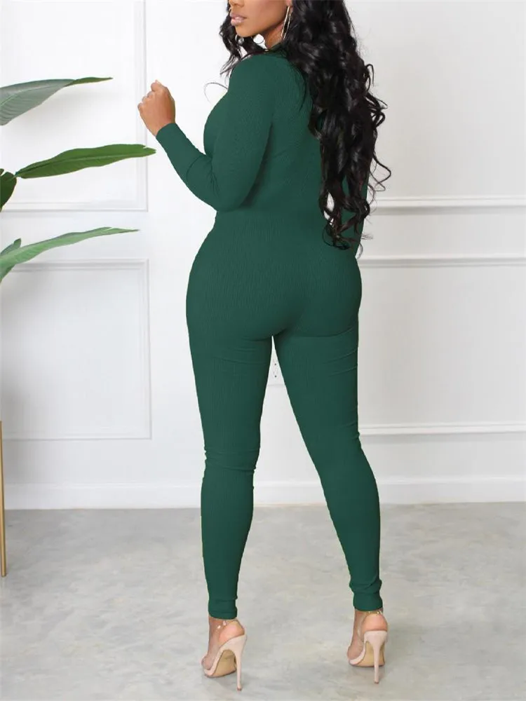 Macacão Esportivo com Zíper Faionable, Calças de Trabalho de Cintura Baixa, Calças Longas Finas, Coleção de Primavera Exclusiva Online