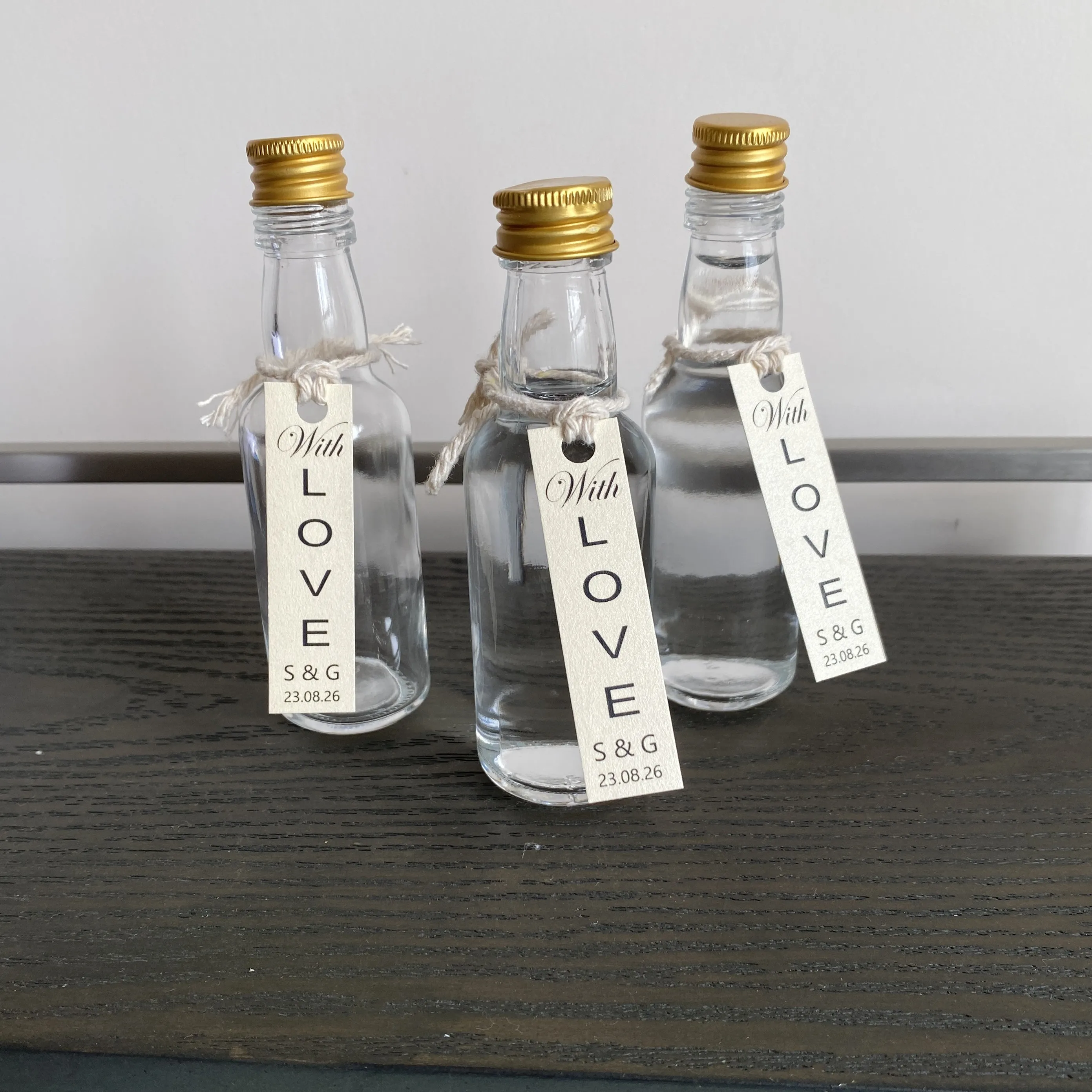 

Wedding Zamzam water Bottle Mini Champagne Thank you Favors tag Personalized Marrige Bayby Shower Guests Souvenirs name tags