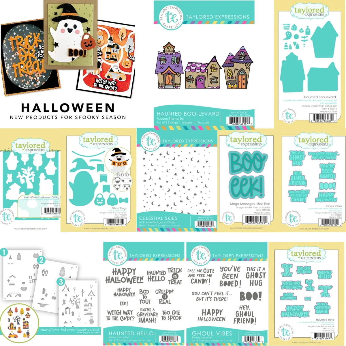 

2025 Halloween Ghost Hugs Ghoul House Letter Metal Cutting Dies Clear Stamps Stencil for DIY Decorating Scrapbook Card Embossing