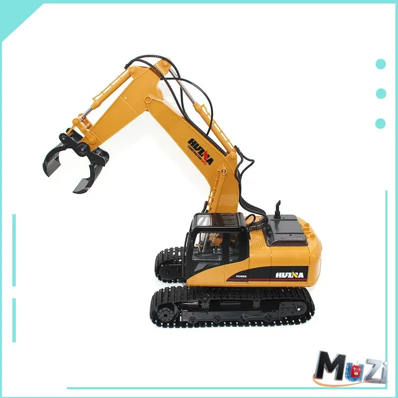 HUINA 1570 coche de ingeniería con Control remoto agarrador de madera aleación de 16 canales excavadora de Control remoto para niños modelo regalos para niños