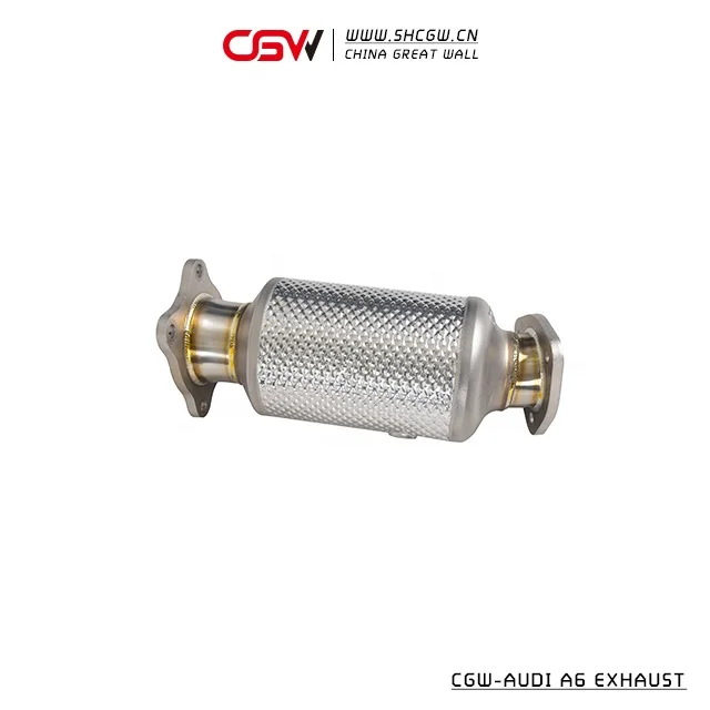 Popular Design Automobile SS304 Muffler Exhaust  Sound Header for A6 C8 2.0T Downpipe Heat Shield Casting Section - view 6