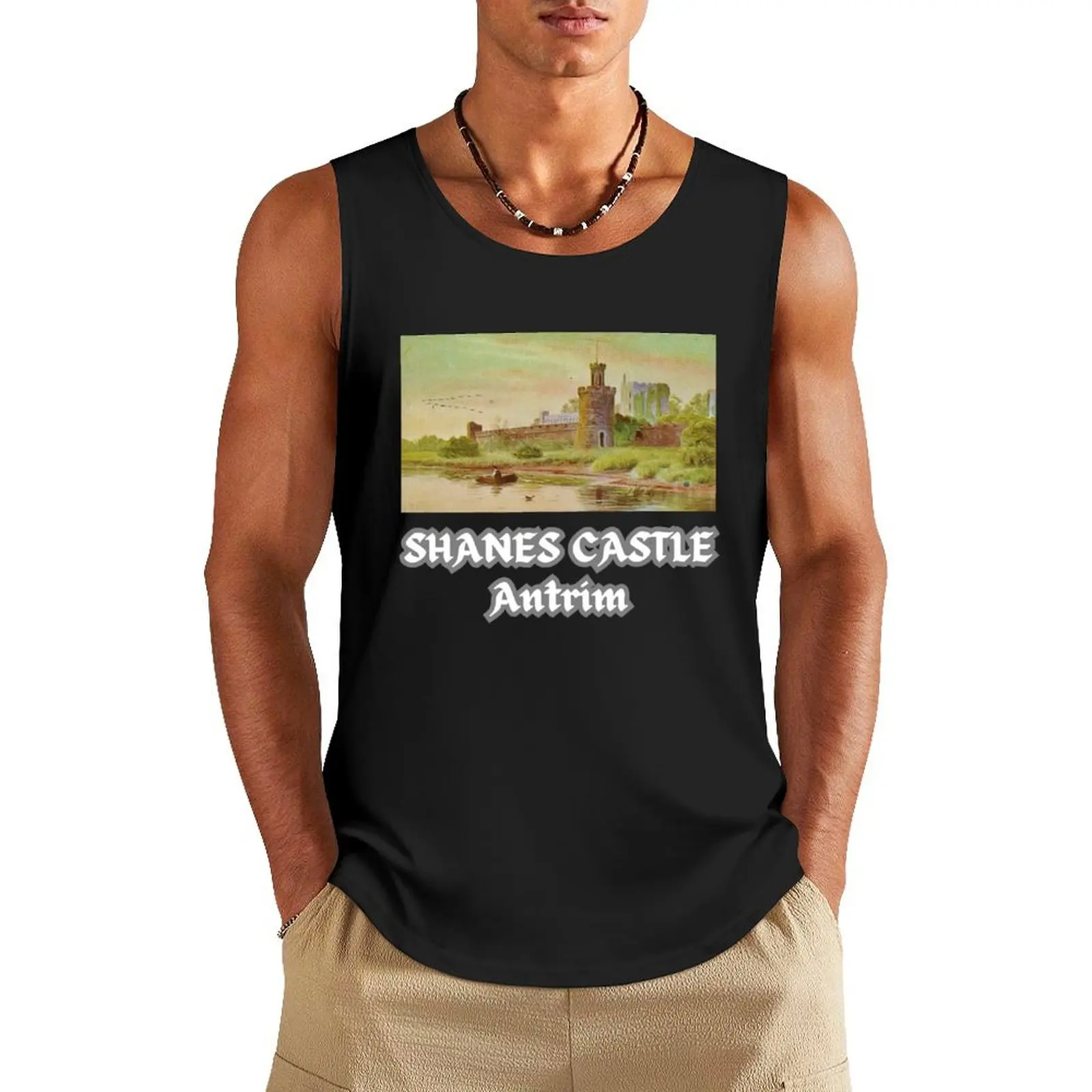 

Shane's Castle Antrim Northern Ireland Castles Historic Tank Top T-shirt male summer clothes man 2025