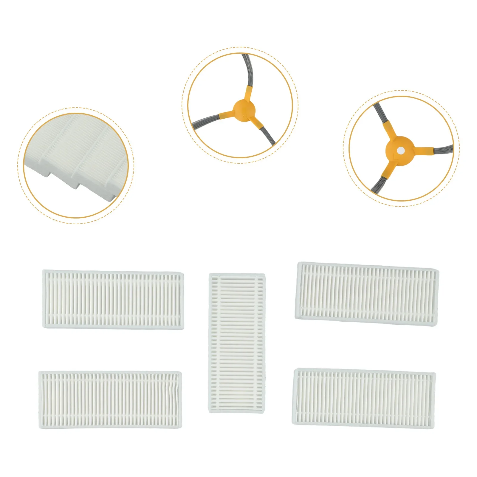 Side Brush Filter Kit For VALUBOT K100 Robotic Vacuum Cleaner Replacement Robot Sweeper Spare Part For Floor Cleaning