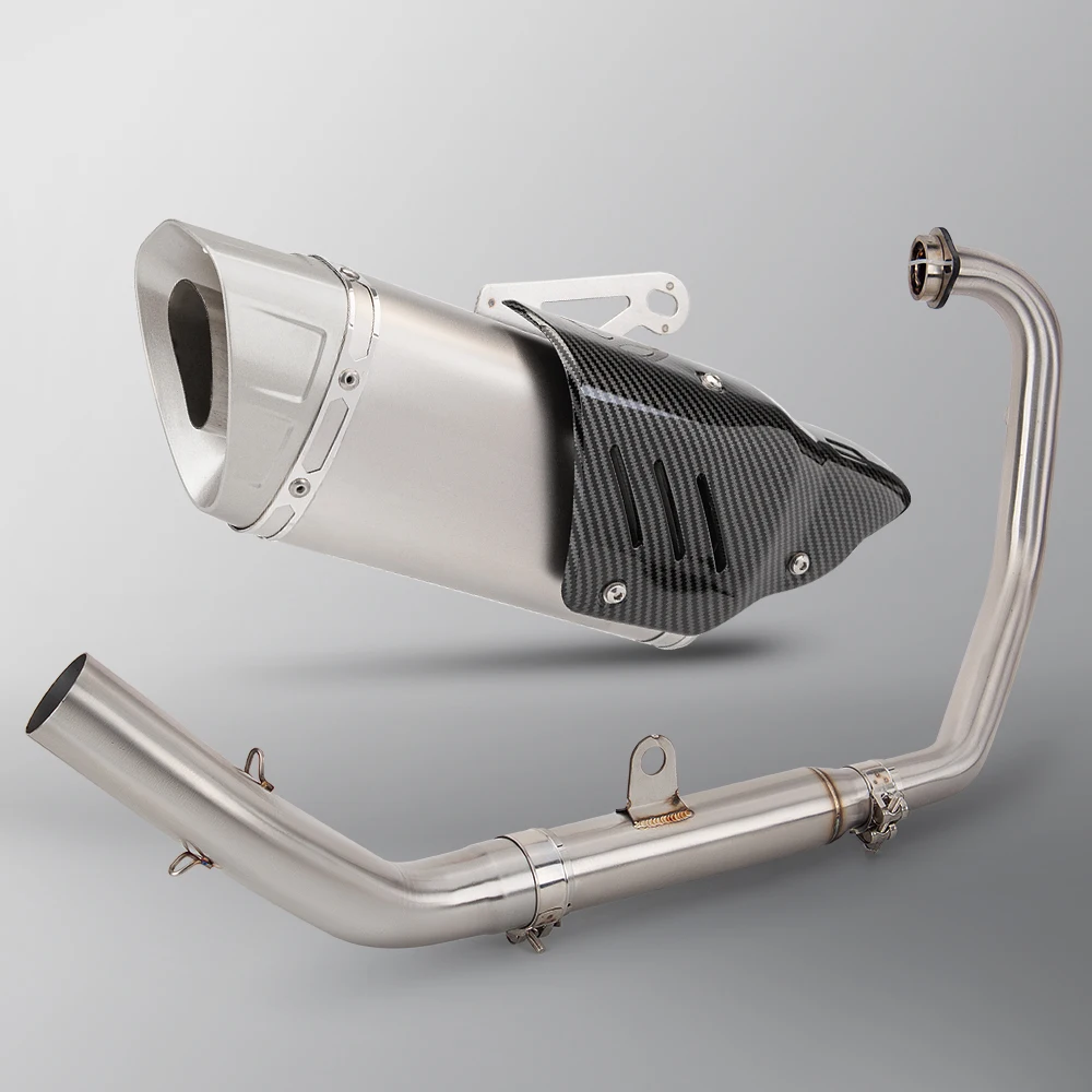 

Slip on For CFMOTO 250sr 300sr nk250 Motorcycle Exhaust Full System Escape Front Middle Link Pipe Muffler with Cover