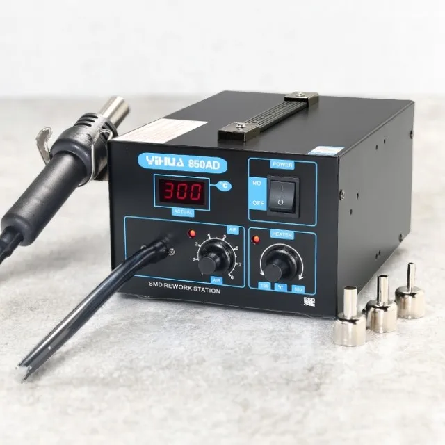 

YIHUA 850AD Digital Display Hot Air Desoldering Station Air Pump Can Adjust Temperature Heat Gun SMD Phone Soldering Station